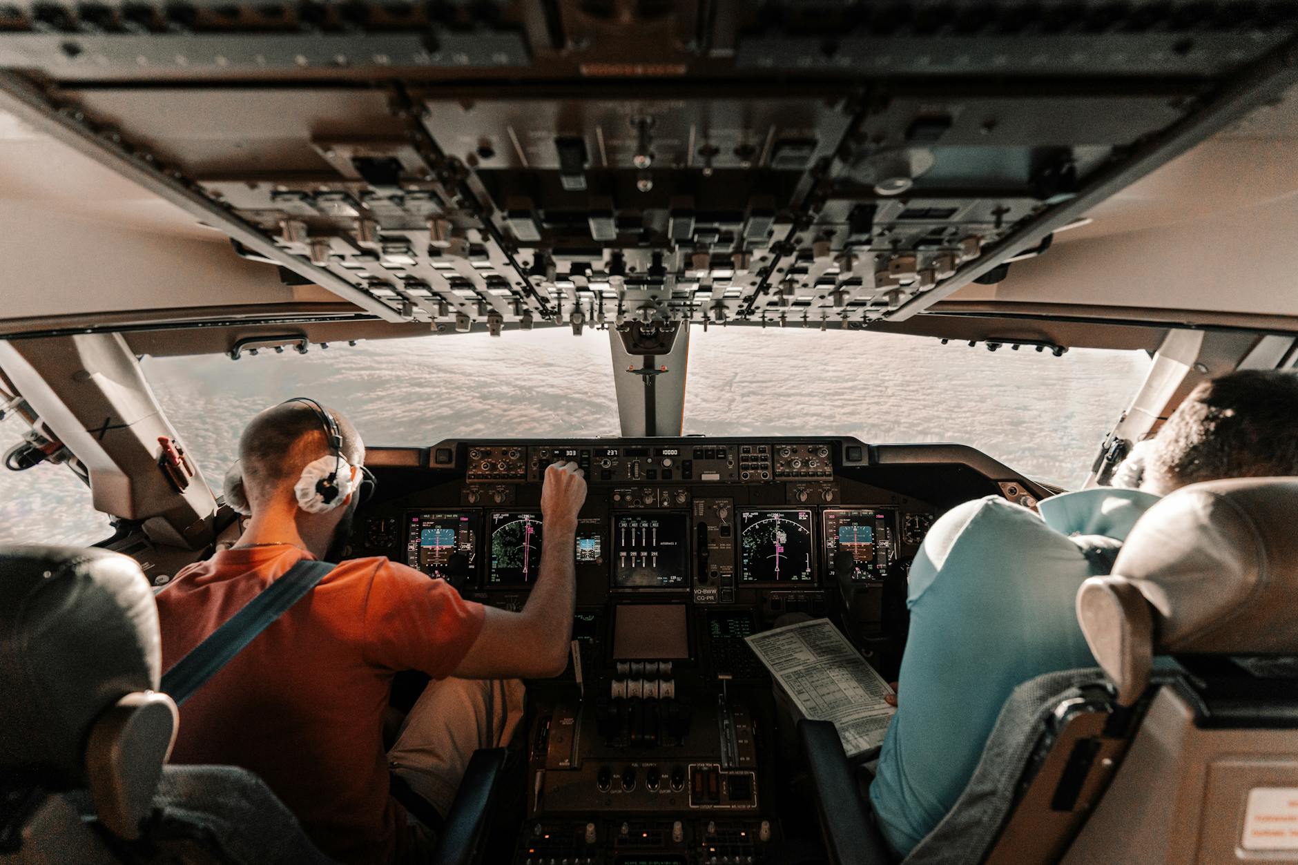 man flying an aircraft